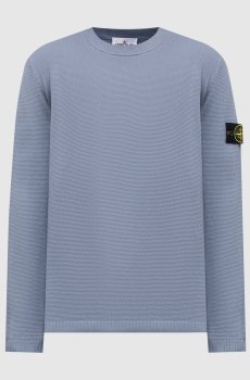 Голубой джемпер с логотипом