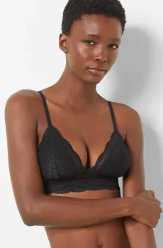 Женский черный бюстгальтер с мягкой треугольной чашкой IDOLE Черный 75B Etam 6540516
