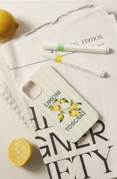 Чохол для iPhone 11/XR з мотивом лимонів - блідо-зелений