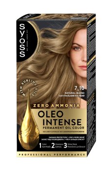 Безаммиачная стойкая краска для волос SYOSS Oleo Intense с маслом-активатором 7-10 Натуральный светло-русый, 115 мл