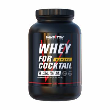 Протеин Vansiton Whey For Cocktail Protein в порошке, со вкусом банана, 1.5 кг