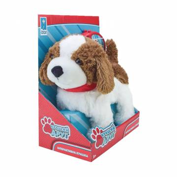 Мягкая интерактивная игрушка Країна Іграшок Лучший друг Собачка на поводке, в коробке, от 3 лет, 22*13*28.5 см (PL8203)