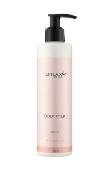 Уценка! Молочко для тела Epilax Silk Touch Body Milk Macaroon SPF 15, с пантенолом, 250 мл