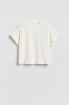 Reserved - Бавовняна футболка - кремовий - 425HT-01X