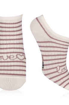 Носки женские AmiGA спортивные, в рубчик, лиловый Love, размер 23-25