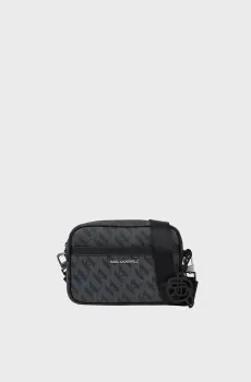 Мужская темно-серая сумка с узором Серый ONESIZE Karl Lagerfeld B3M30259;999