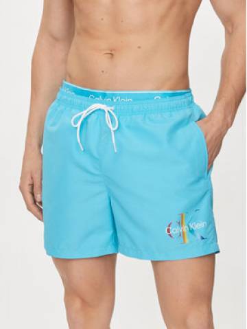 Calvin Klein Swimwear Шорти для плавання KM0KM01006 Голубий Regular Fit Calvin Klein Swimwear Шорти для плавання KM0KM01006 Голубий Regular Fit