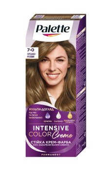 Стойкая крем-краска для волос Palette Интенсивный цвет, 7-0 Средне-русый, 110 мл