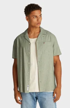 Мужская оливковая рубашка CAMP Оливковый M Tommy Jeans DM0DM20895