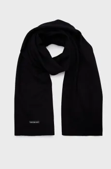 Мужской черный шарф INST PATCH SCARF Черный ONESIZE Calvin Klein K50K512454