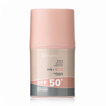 Солнцезащитный крем для лица Bogenia 3 In 1 Sunscreeen Moisturiser Makeup Base, SPF 50+, 50 мл Солнцезащитный крем для лица Bogenia 3 In 1 Sunscreeen Moisturiser Makeup Base, SPF 50+, 50 мл