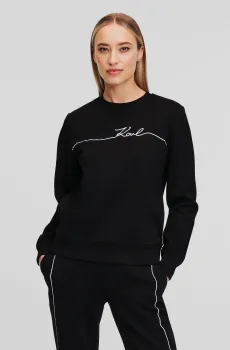Женский черный свитшот Черный L Karl Lagerfeld 245W1806