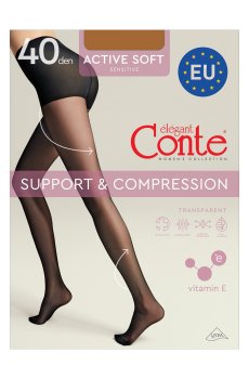 Колготки женские Conte elegant Астіѵе Soft с утягивающими шортиками 40 DEN, Bronz, размер 3