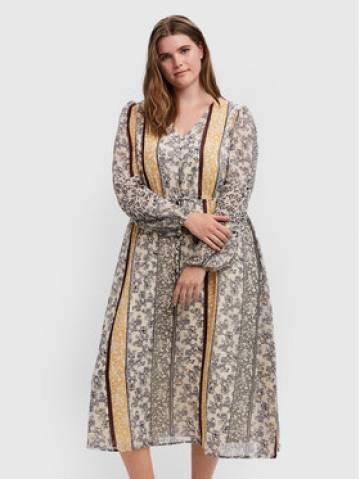 Vero Moda Curve Повсякденна сукня Nora 10251640 Бежевий Loose Fit Vero Moda Curve Повсякденна сукня Nora 10251640 Бежевий Loose Fit
