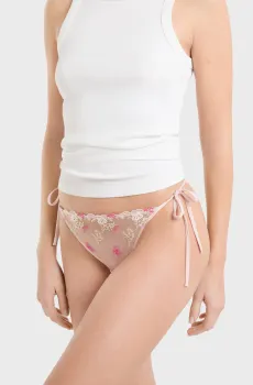Женские пудровые трусики-стринги FAVORITE SUMMER Розовый L Etam 6558376