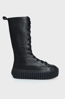 Женские черные кожаные ботинки S-HANAMI Черный 36 Diesel Y03133 PR013