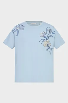 Женская голубая футболка REG MAGNOLIA EMBROIDERY SS Голубой S Gant 4200872