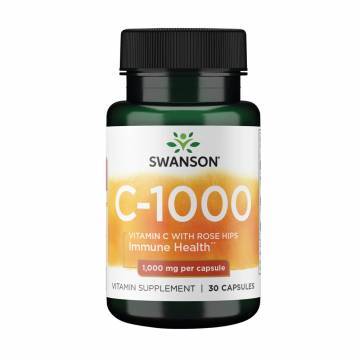Витамин С Swanson Vitamin C With Rose Hips 1000 мг с шиповником, 30 капсул Витамин С Swanson Vitamin C With Rose Hips 1000 мг с шиповником, 30 капсул