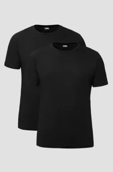 Мужская черная футболка (2 шт) Черный M Karl Lagerfeld 500298.765000;990