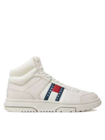 Tommy Jeans Снікерcи The Brooklyn Mix Mat Mid EM0EM01458 Білий Tommy Jeans Снікерcи The Brooklyn Mix Mat Mid EM0EM01458 Білий