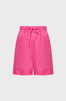 Женские малиновые льняные шорты WLSHO 007 Малиновый S PRPY PWSHOBARUA007