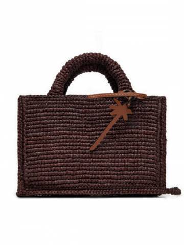Manebi Сумка Handcrafted Raffia Sunset Bag Mini V 7.4 CO Коричневий Manebi Сумка Handcrafted Raffia Sunset Bag Mini V 7.4 CO Коричневий