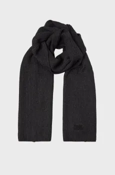 Мужской темно-серый шерстяной шарф Серый ONESIZE Karl Lagerfeld 554305.805000;971