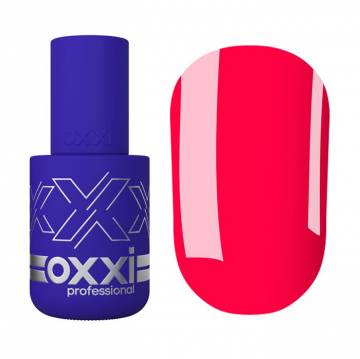 Гель-лак для ногтей Oxxi Professional 199 Яркий розовый, неоновый, эмаль, 10 мл