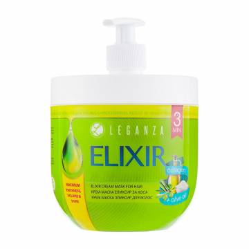 Крем-маска эликсир для волос Leganza Elixir с коллагеном и оливковым маслом, 1 л (с дозатором) Крем-маска эликсир для волос Leganza Elixir с коллагеном и оливковым маслом, 1 л (с дозатором)