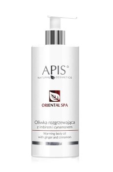 Уценка! Согревающее оливковое масло для тела Apis Natural Cosmetics Oriental Spa Warming Body Oil с имбирем и корицей, 500 мл