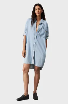 Женское голубое джинсовое платье LOOSE SHIRT LYOCELL DENIM DRESS Голубой S Calvin Klein Jeans J20J225472
