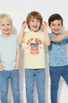 Бавовняні футболки 3 pack - кремовий