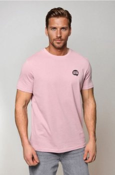 Бавовняна футболка з коротким рукавом - пастельний рожевий