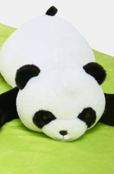 Плюшева панда з ковдрою - різнобарвний