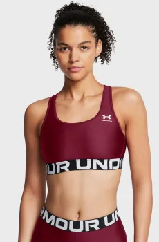 Женский бордовый топ UA HG Authentics Mid Branded Бордовый XS Under Armour 1383544-625