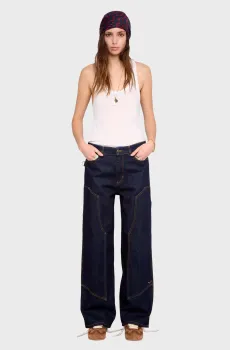 Женские темно-синие джинсы Perya Синий 26 ZADIG&VOLTAIRE WWJE01327_BRUT