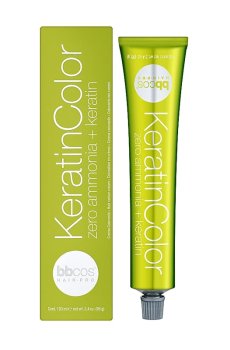 Уценка! Безаммиачная краска для волос BBcos KeratinColor Hair Cream, 4/07 каштановый натуральный табачный, 100 мл