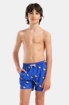 Детские синие плавательные шорты с узором WATER PRINTS BEACH BOXER AO Синий 6 Arena 007186-830