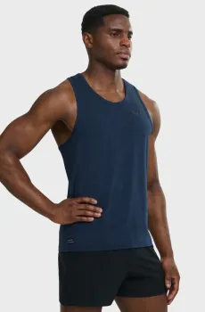 Мужская темно-синяя майка STOPWATCH SINGLET Синий M Saucony SAM800375-NVH