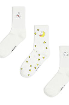 Cropp - Шкарпетки, 3 пари Miffy - білий