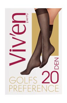 Гольфы женские Viven petty Preference Golfs, 20 DEN, черный, 2 пары