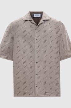 Серая рубашка в узор