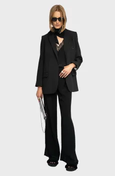 Женские черные брюки Papel Черный 40 ZADIG&VOLTAIRE WWPA01873_BLACK