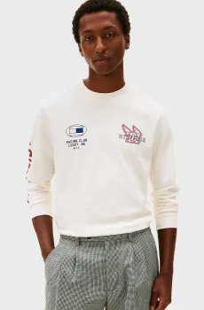 Мужской белый лонгслив MODERN ATHLEISURE Белый S Tommy Hilfiger MW0MW41467