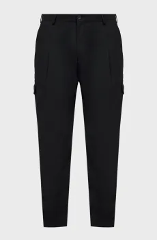 Мужские черные карго TECHNO WOOL CARGO PANT Черный M Calvin Klein K10K111597