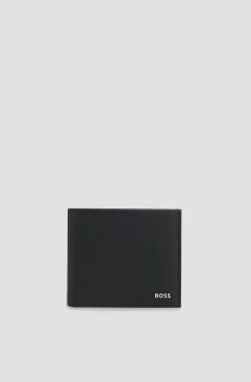 Мужской черный кожаный кошелек Черный ONESIZE BOSS 50529496;001