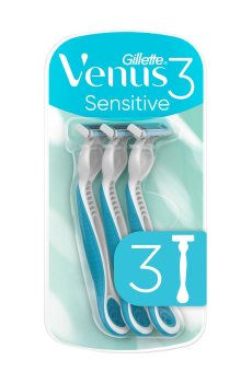 Одноразовые станки для бритья женские (бритвы) Gillette Venus 3 Sensitive, 3 шт