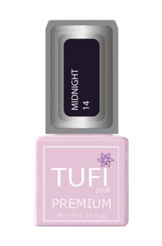 Уценка! Гель-лак для ногтей Tufi profi Premium Midnight 14 Фиолетовая тень, 8 мл