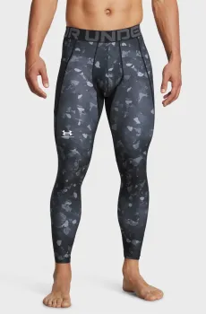 Мужские черные тайтсы с узором UA HG Armour Prtd Lgs Черный S Under Armour 1386938-001