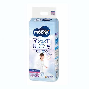 Подгузники-трусики Moony для девочек, размер XXL (13-28 кг), 26 шт Подгузники-трусики Moony для девочек, размер XXL (13-28 кг), 26 шт